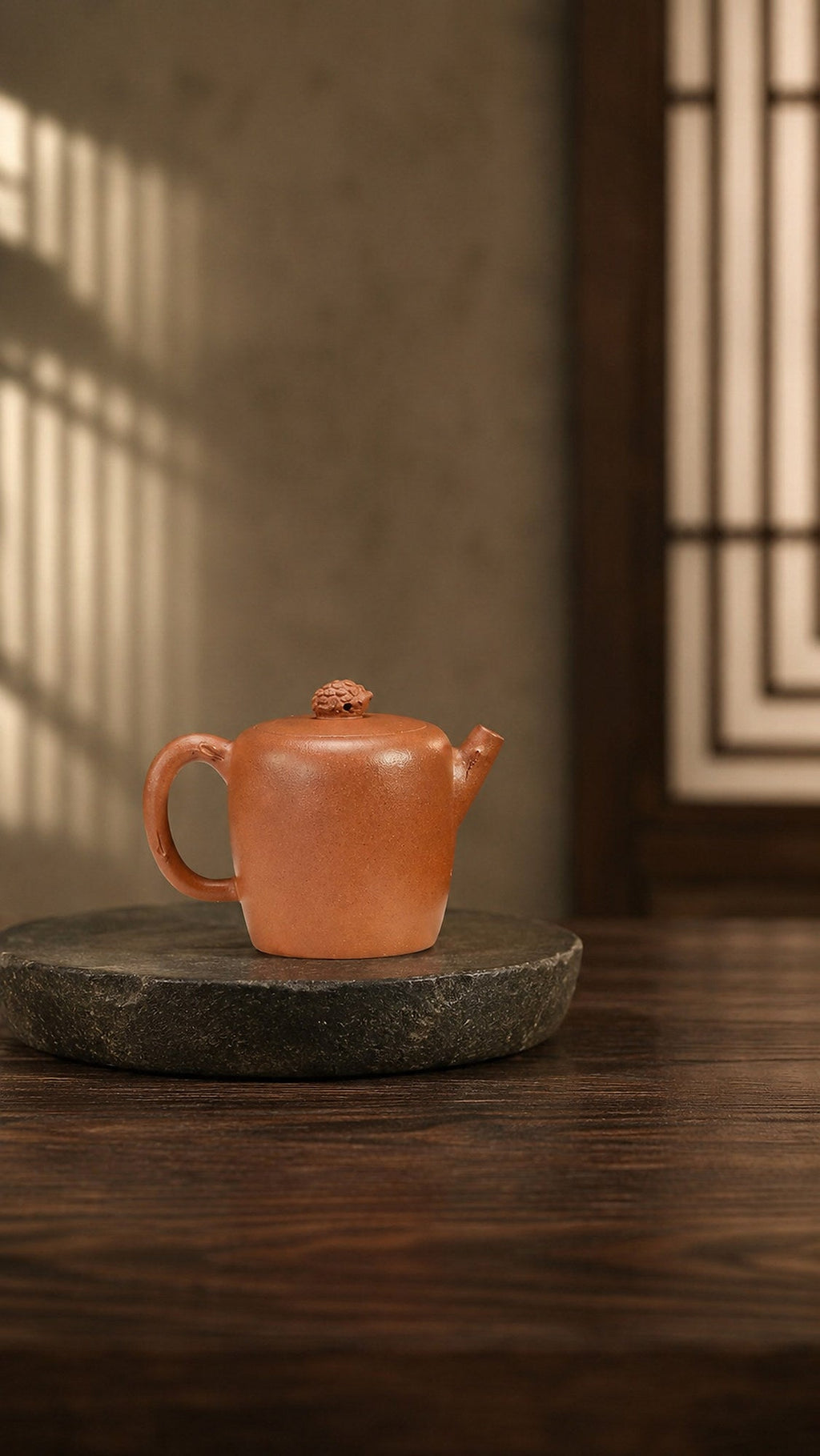 Sculptural Form Yixing Zisha Teapot – Aged Duanni Clay, 160ml