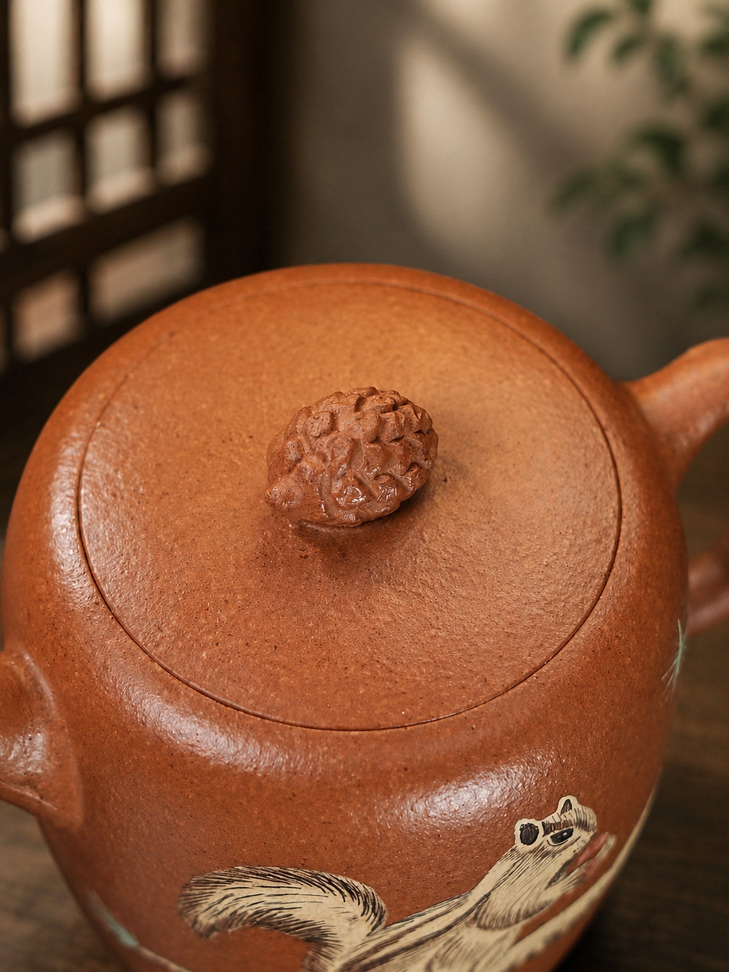Sculptural Form Yixing Zisha Teapot – Aged Duanni Clay, 160ml