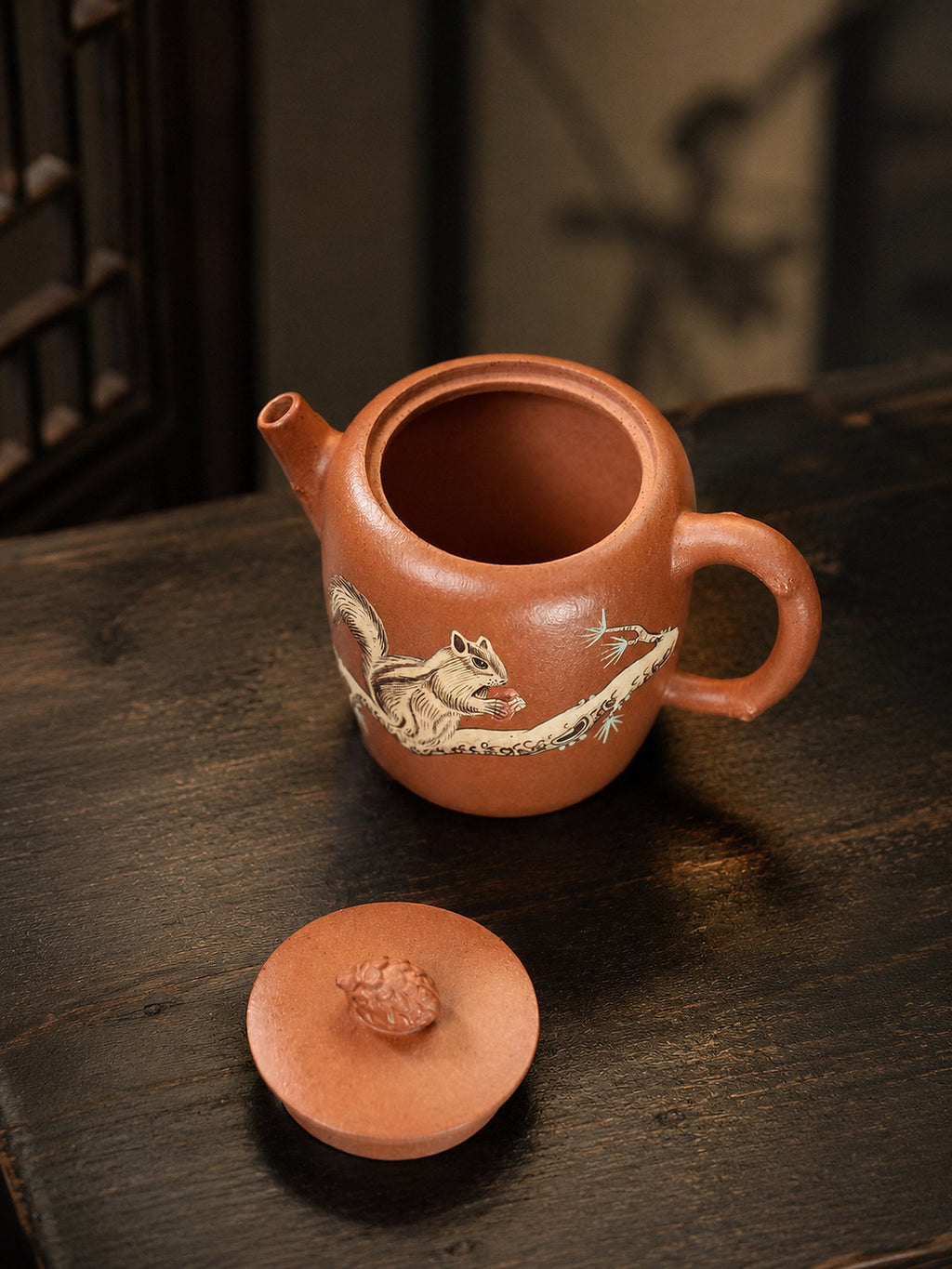 Sculptural Form Yixing Zisha Teapot – Aged Duanni Clay, 160ml