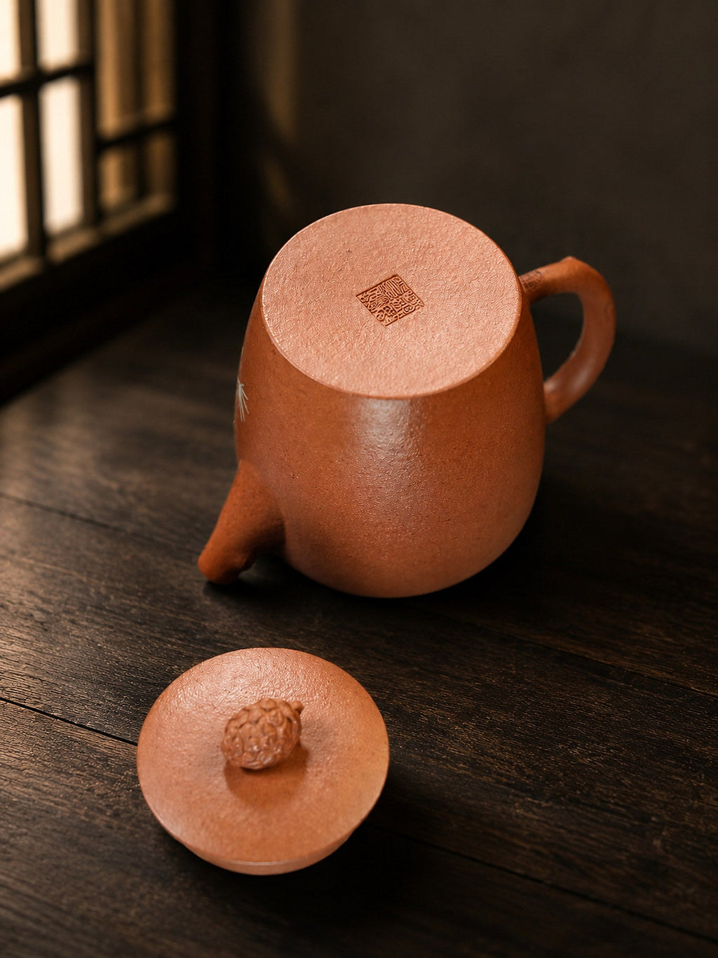 Sculptural Form Yixing Zisha Teapot – Aged Duanni Clay, 160ml