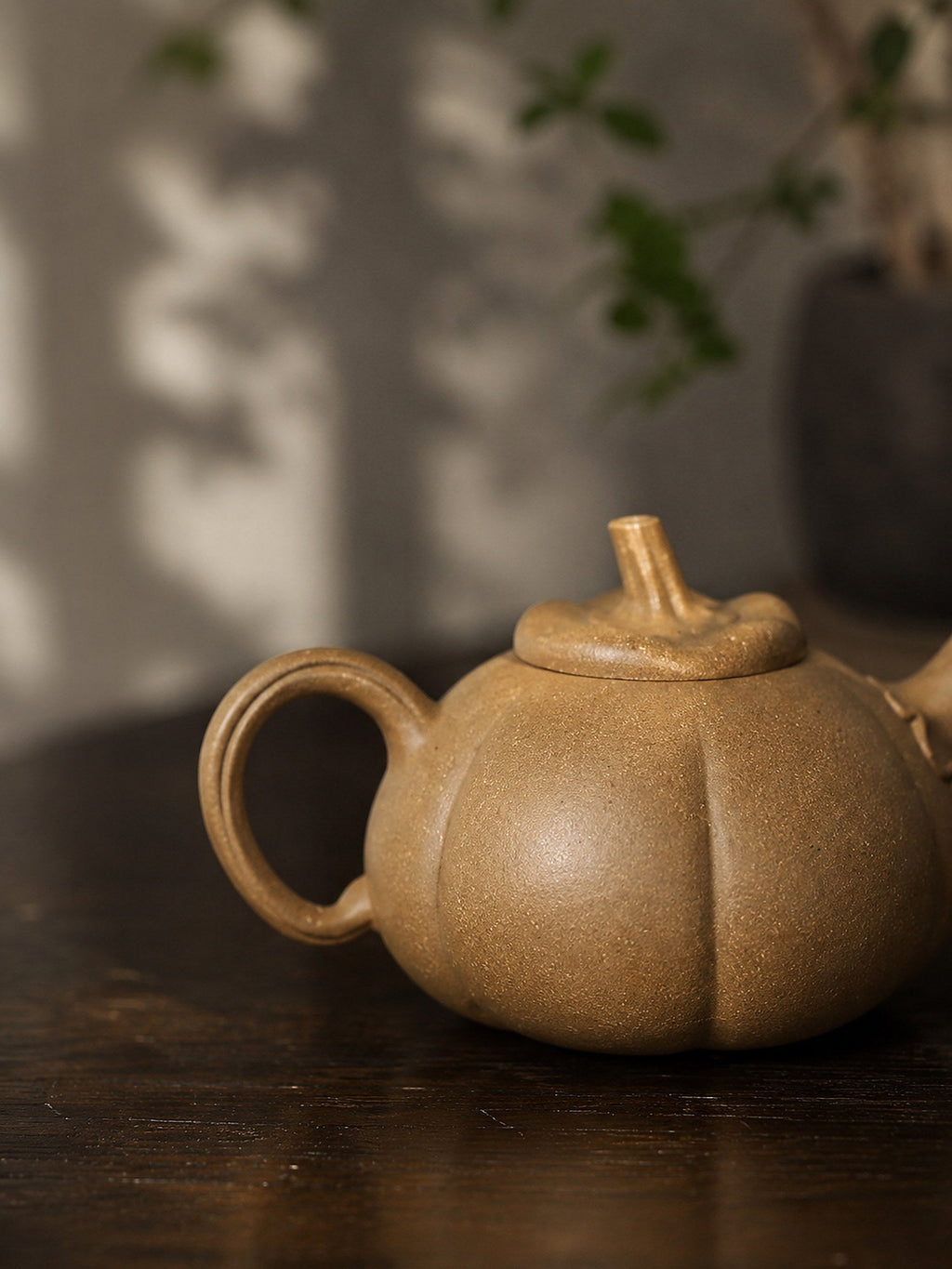 Handmade Pumpkin Form Yixing Zisha Teapot – Aged Duanni Clay, 130ml