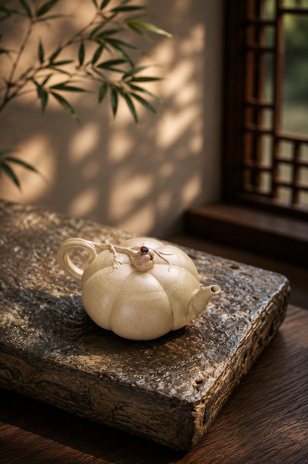 Handmade Sculptural Form Yixing Zisha Teapot – Baiyu Duanni Clay, 120ml