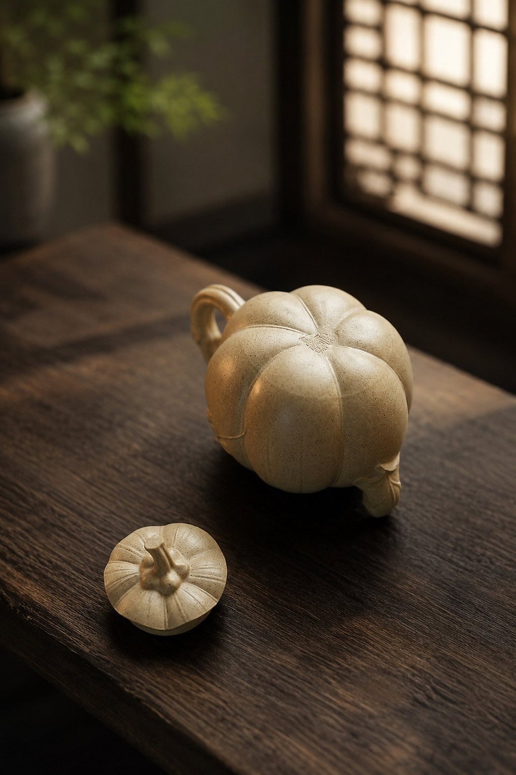 Handmade Sculptural Form Yixing Zisha Teapot – Baiyu Duanni Clay, 150ml – No. 282