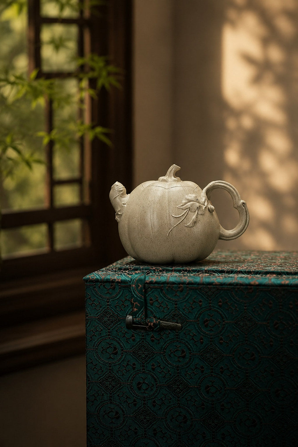 Handmade Sculptural Form Yixing Zisha Teapot – Baiyu Duanni Clay, 150ml – No. 282