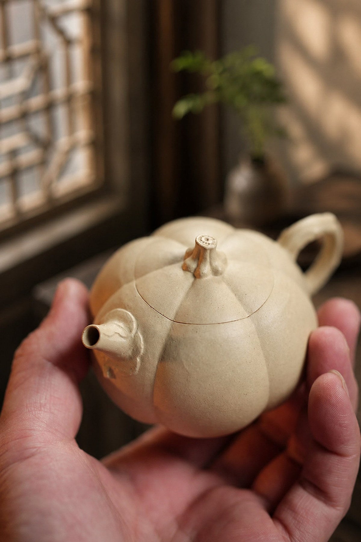 Handmade Sculptural Form Yixing Zisha Teapot – Baiyu Duanni Clay, 150ml – No. 311