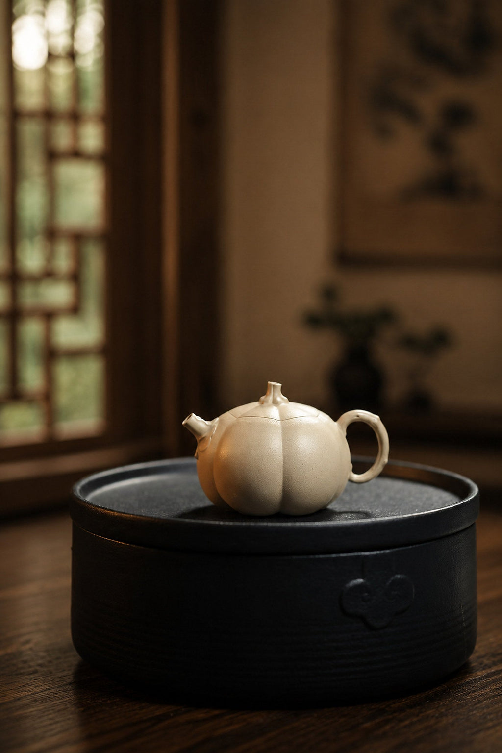 Handmade Sculptural Form Yixing Zisha Teapot – Baiyu Duanni Clay, 150ml – No. 311