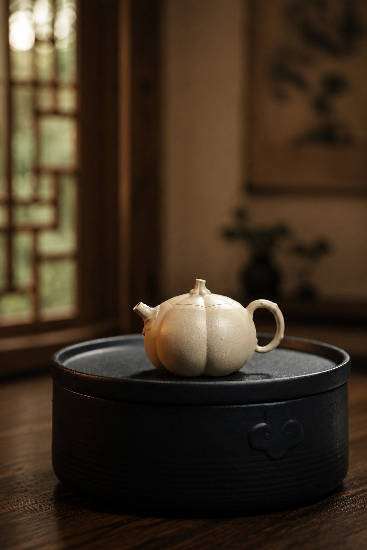 Handmade Sculptural Form Yixing Zisha Teapot – Baiyu Duanni Clay, 150ml – No. 311