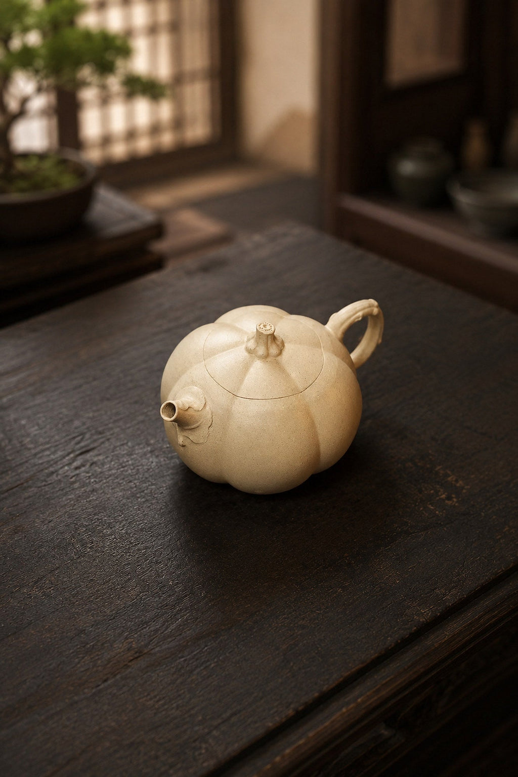 Handmade Sculptural Form Yixing Zisha Teapot – Baiyu Duanni Clay, 150ml – No. 311