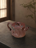 Handmade Sculptural Form Yixing Zisha Teapot – Dicaoqing Zini Clay, 130ml