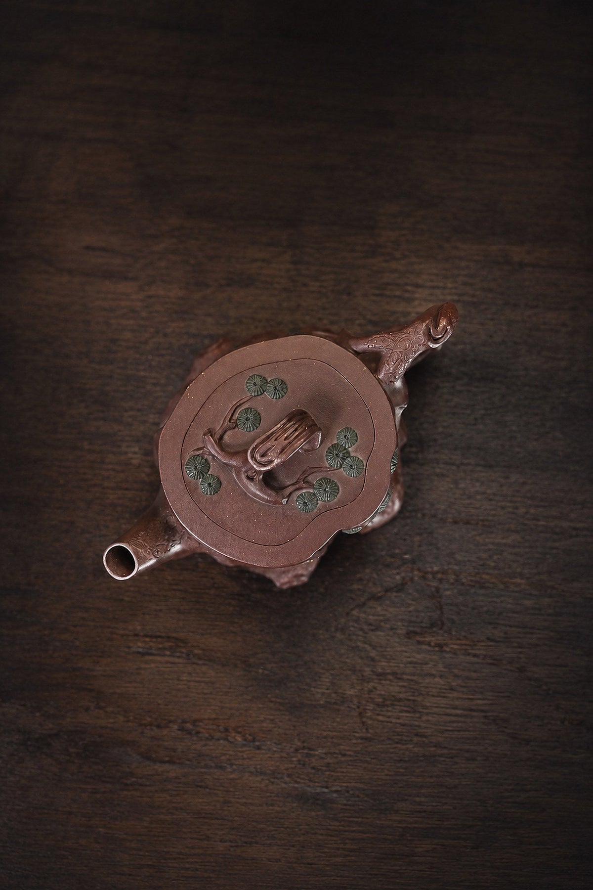 Handmade Sculptural Form Yixing Zisha Teapot – Dicaoqing Zini Clay, 130ml