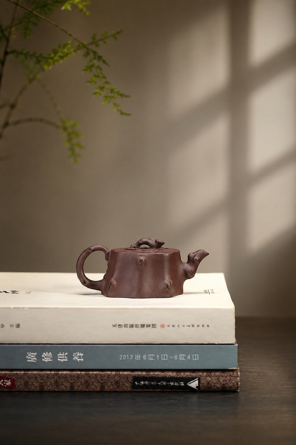 Handmade Sculptural Form Yixing Zisha Teapot – Dicaoqing Zini Clay, 50ml