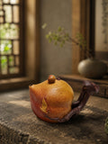 Handmade Sculptural Form Yixing Zisha Teapot – Duanni and Zini Clay, 180ml