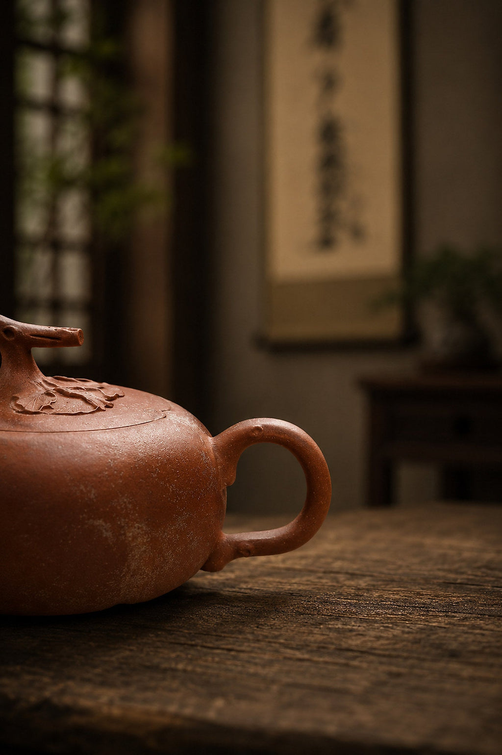 Handmade Sculptural Form Yixing Zisha Teapot – Duanni Clay, 100ml