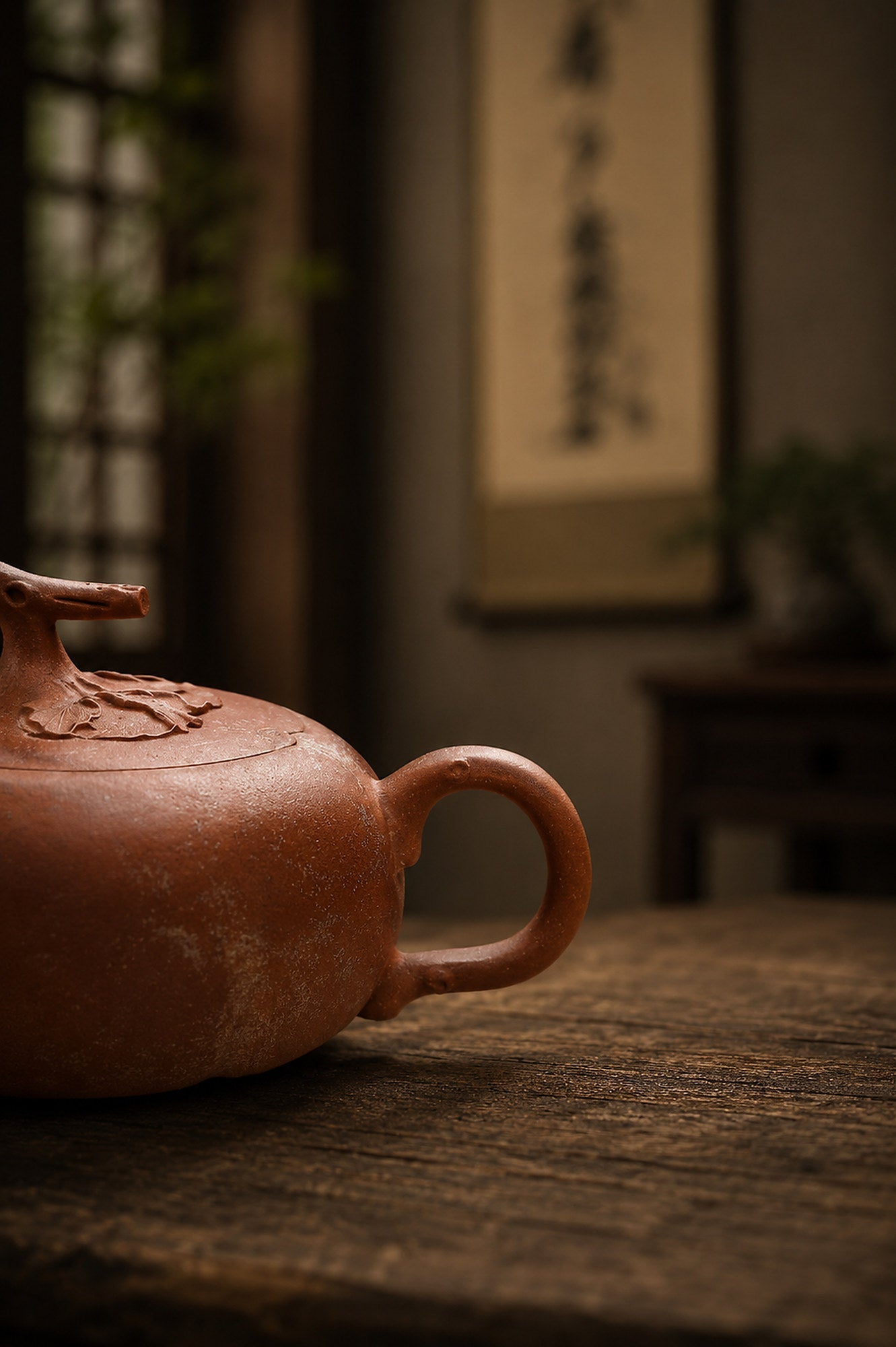 Handmade Sculptural Form Yixing Zisha Teapot – Duanni Clay, 100ml