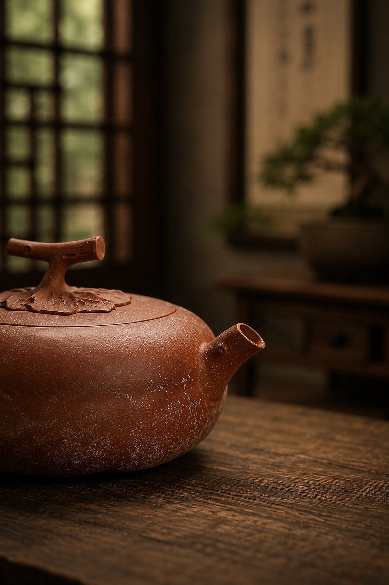 Handmade Sculptural Form Yixing Zisha Teapot – Duanni Clay, 100ml
