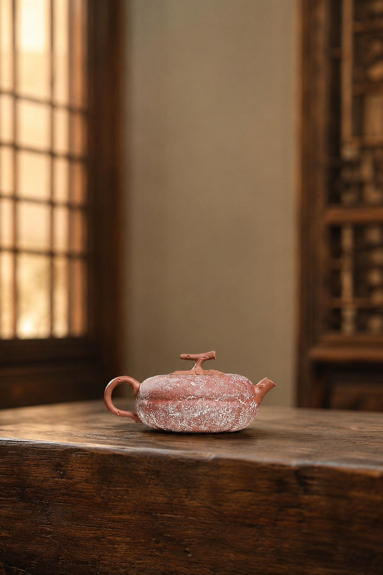 Handmade Sculptural Form Yixing Zisha Teapot – Duanni Clay, 100ml