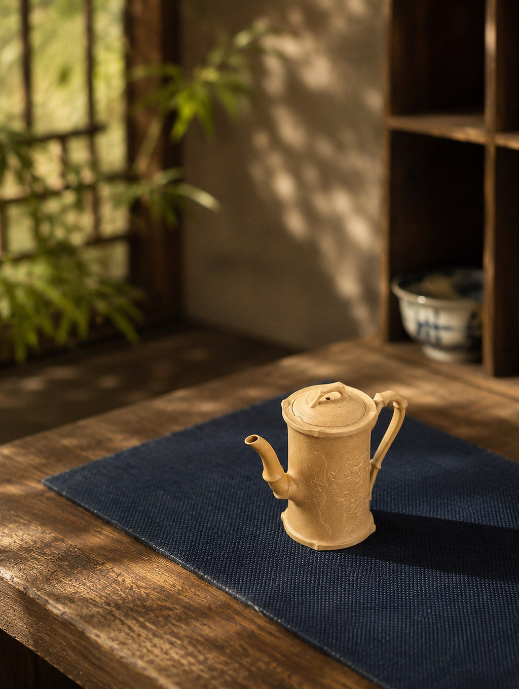 Sculptural Form Yixing Zisha Teapot – Duanni Clay, 135ml