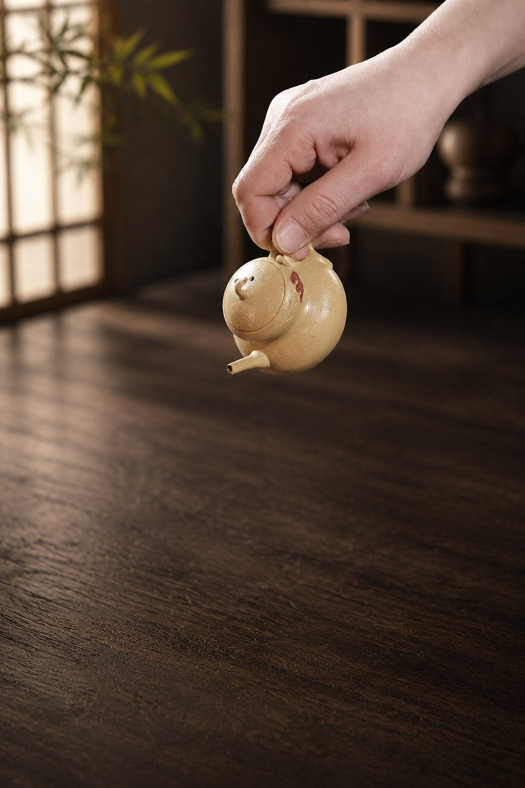 Handmade Gourd Form Yixing Zisha Teapot – Duanni Clay, 160ml