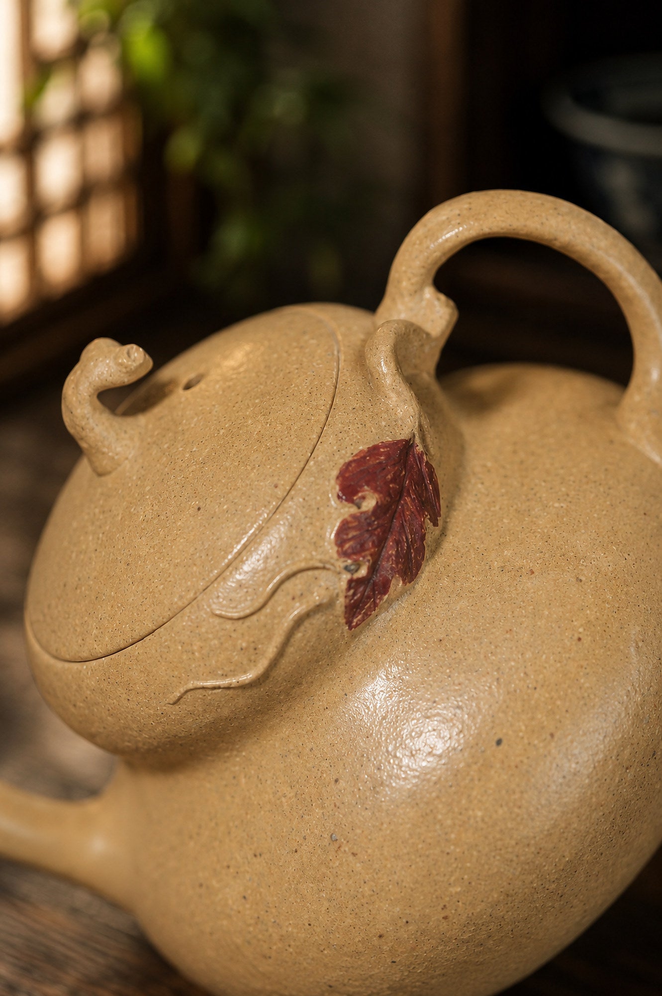 Handmade Gourd Form Yixing Zisha Teapot – Duanni Clay, 160ml