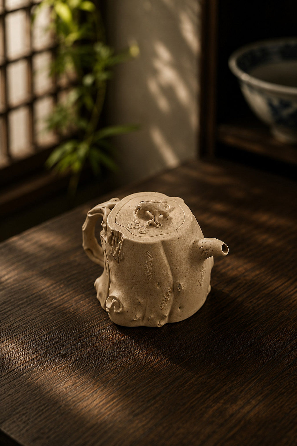 Handmade Sculptural Form Yixing Zisha Teapot – Duanni Clay, 200ml – No. 290