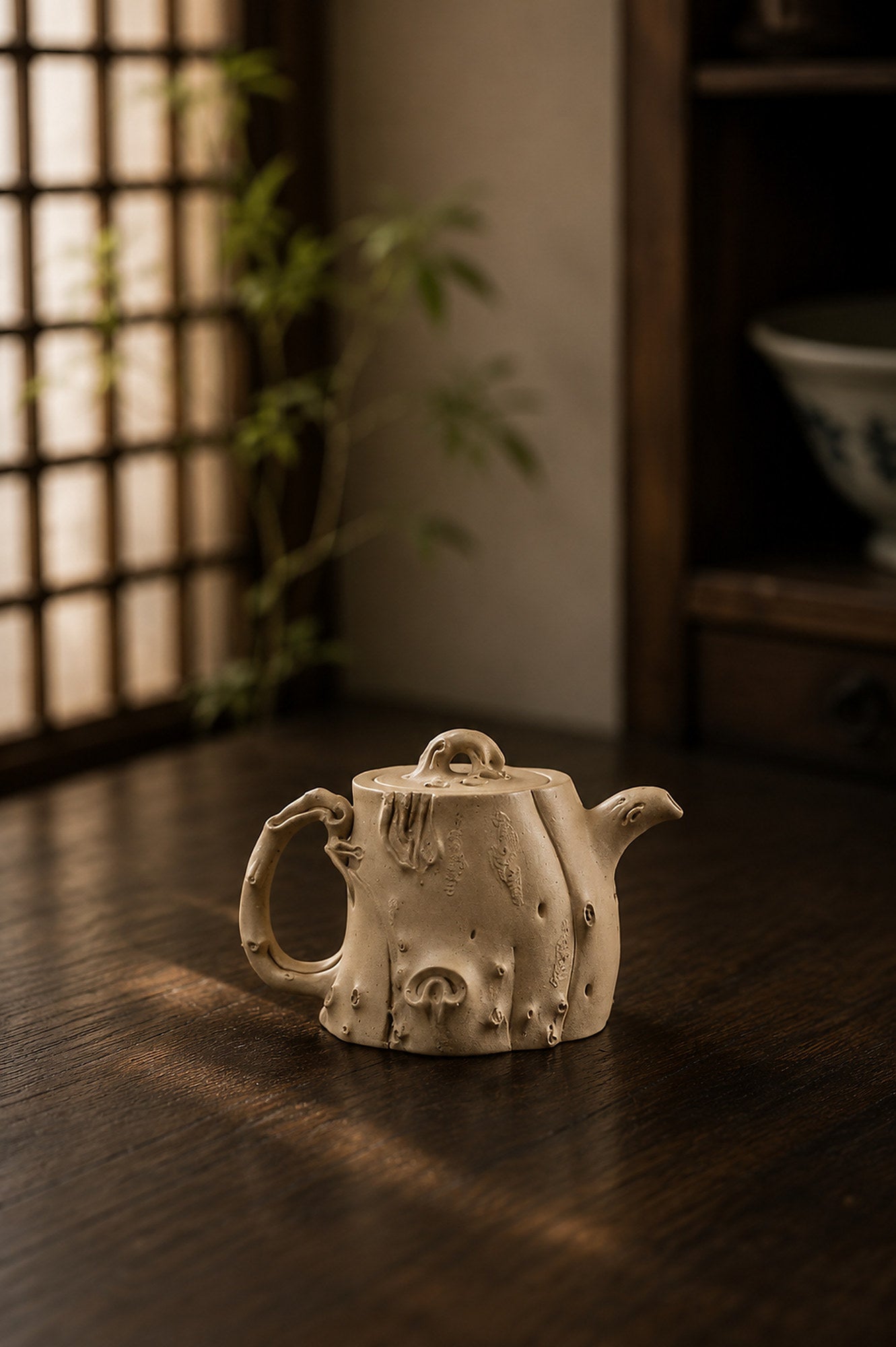 Handmade Sculptural Form Yixing Zisha Teapot – Duanni Clay, 200ml – No. 290
