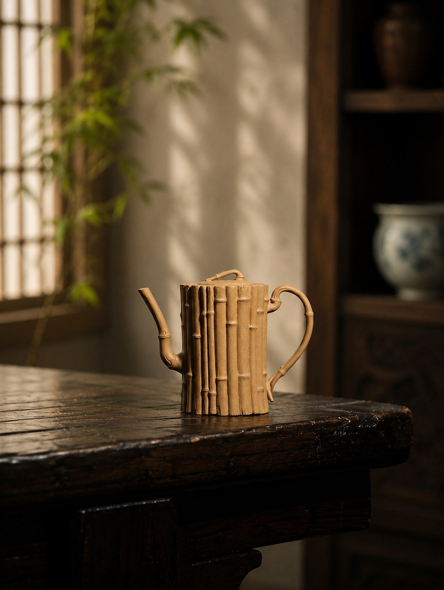 Handmade Sculptural Form Yixing Zisha Teapot – Duanni Clay, 200ml – No. 291