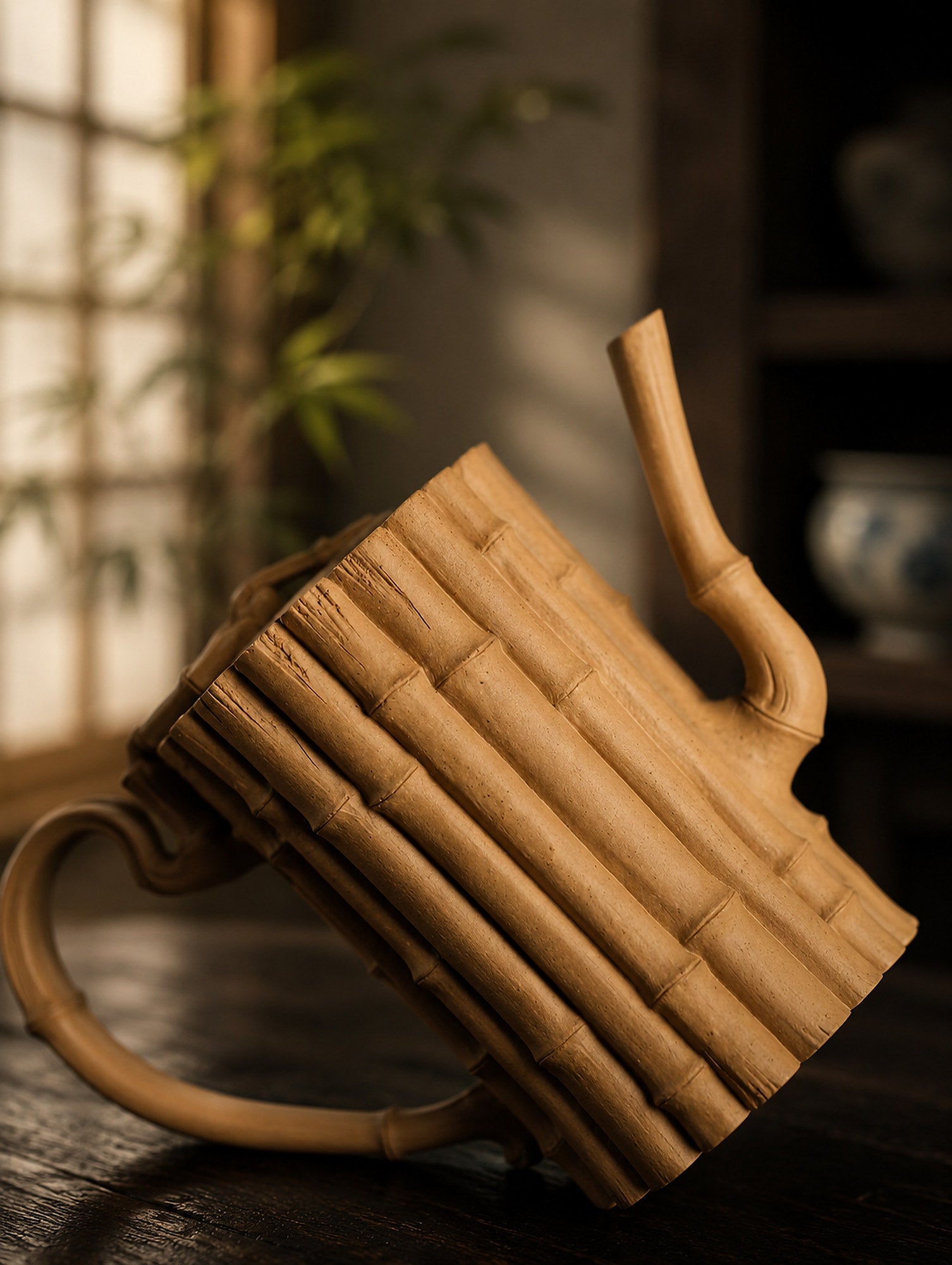 Handmade Sculptural Form Yixing Zisha Teapot – Duanni Clay, 200ml – No. 291