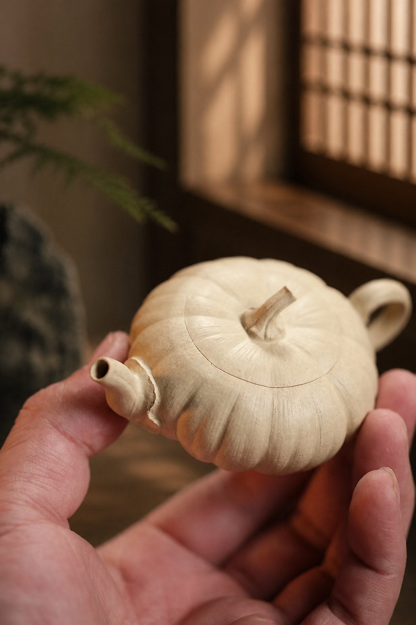 Handmade Pumpkin Form Yixing Zisha Teapot – Duanni Clay, 70ml