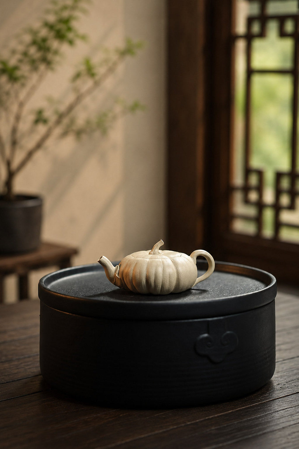 Handmade Pumpkin Form Yixing Zisha Teapot – Duanni Clay, 70ml