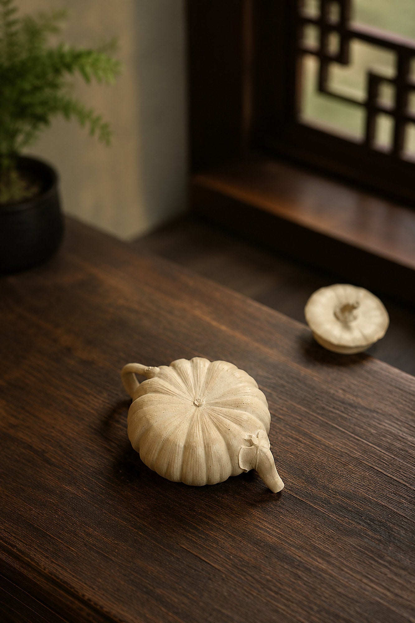Handmade Pumpkin Form Yixing Zisha Teapot – Duanni Clay, 70ml