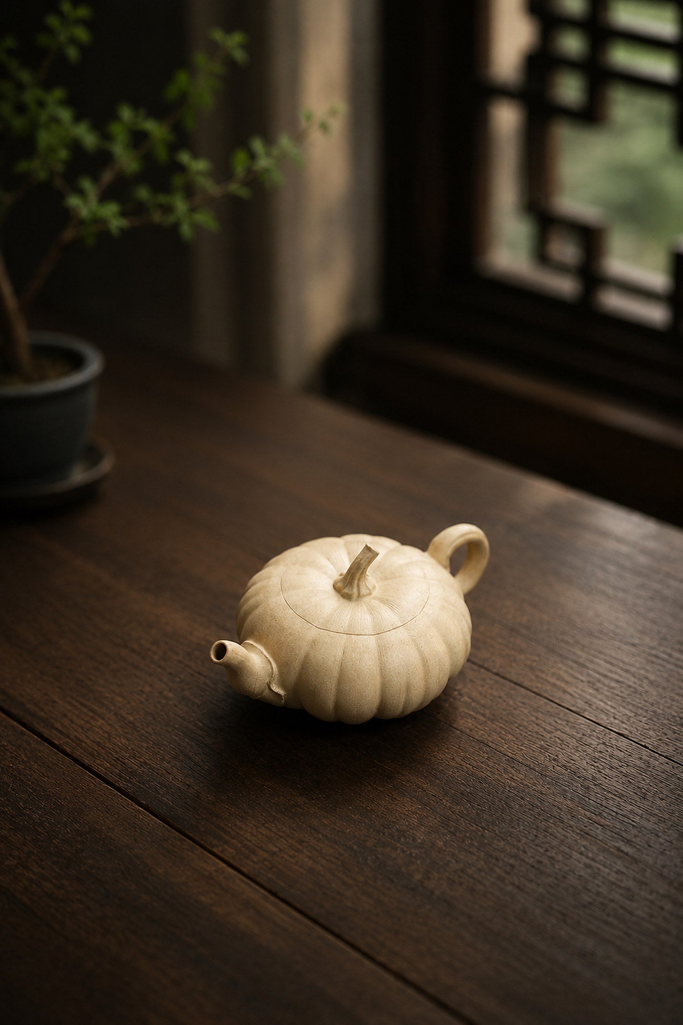 Handmade Pumpkin Form Yixing Zisha Teapot – Duanni Clay, 70ml