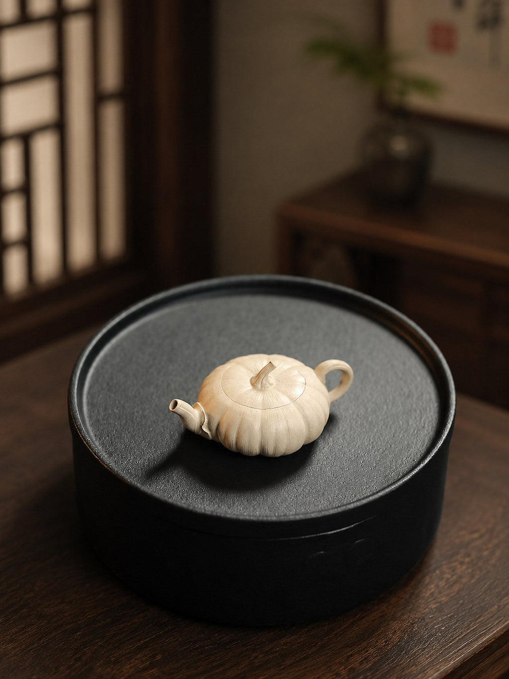 Handmade Pumpkin Form Yixing Zisha Teapot – Duanni Clay, 70ml