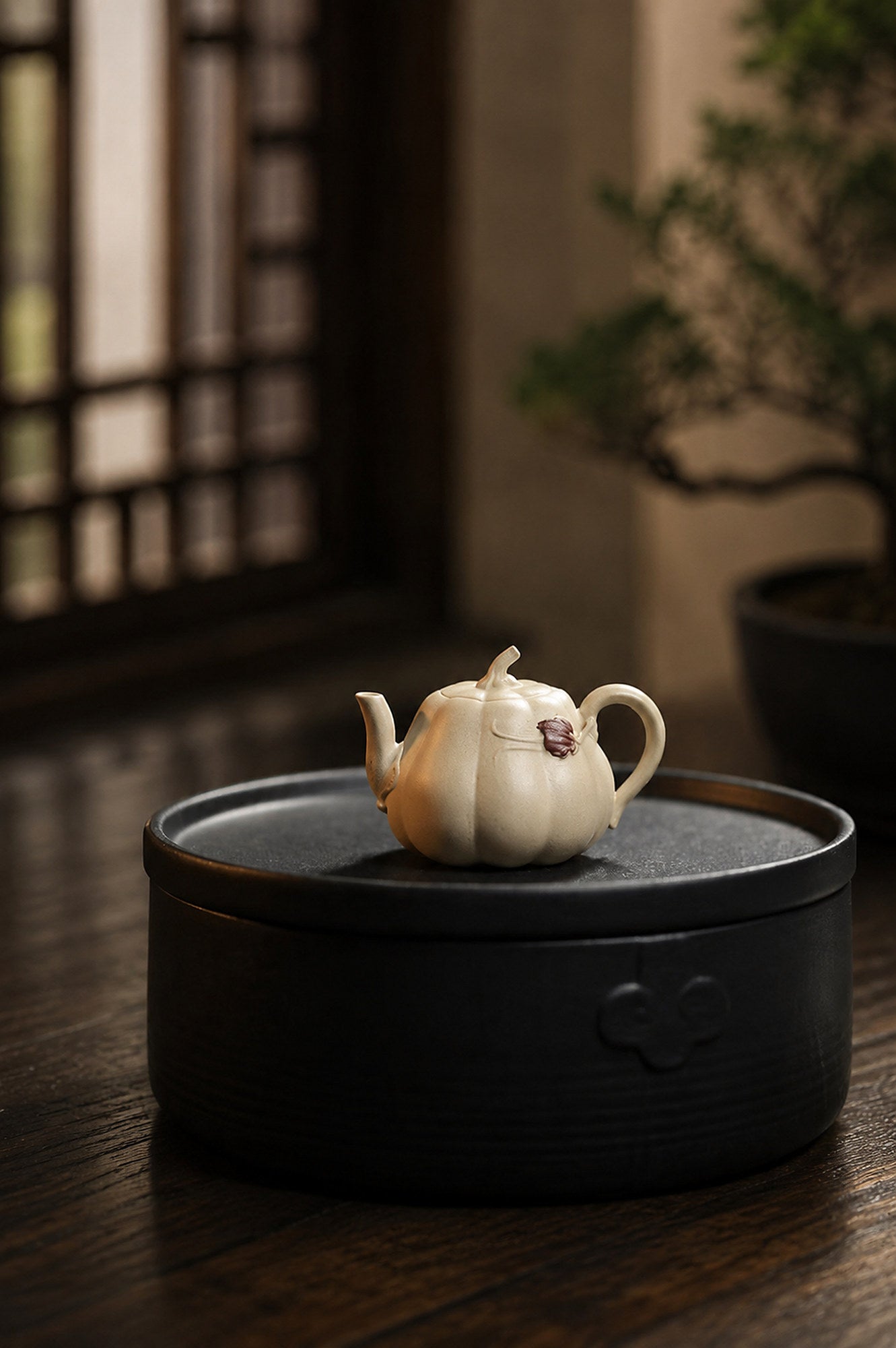Handmade Pumpkin Form Yixing Zisha Teapot – Duanni Clay, 100ml