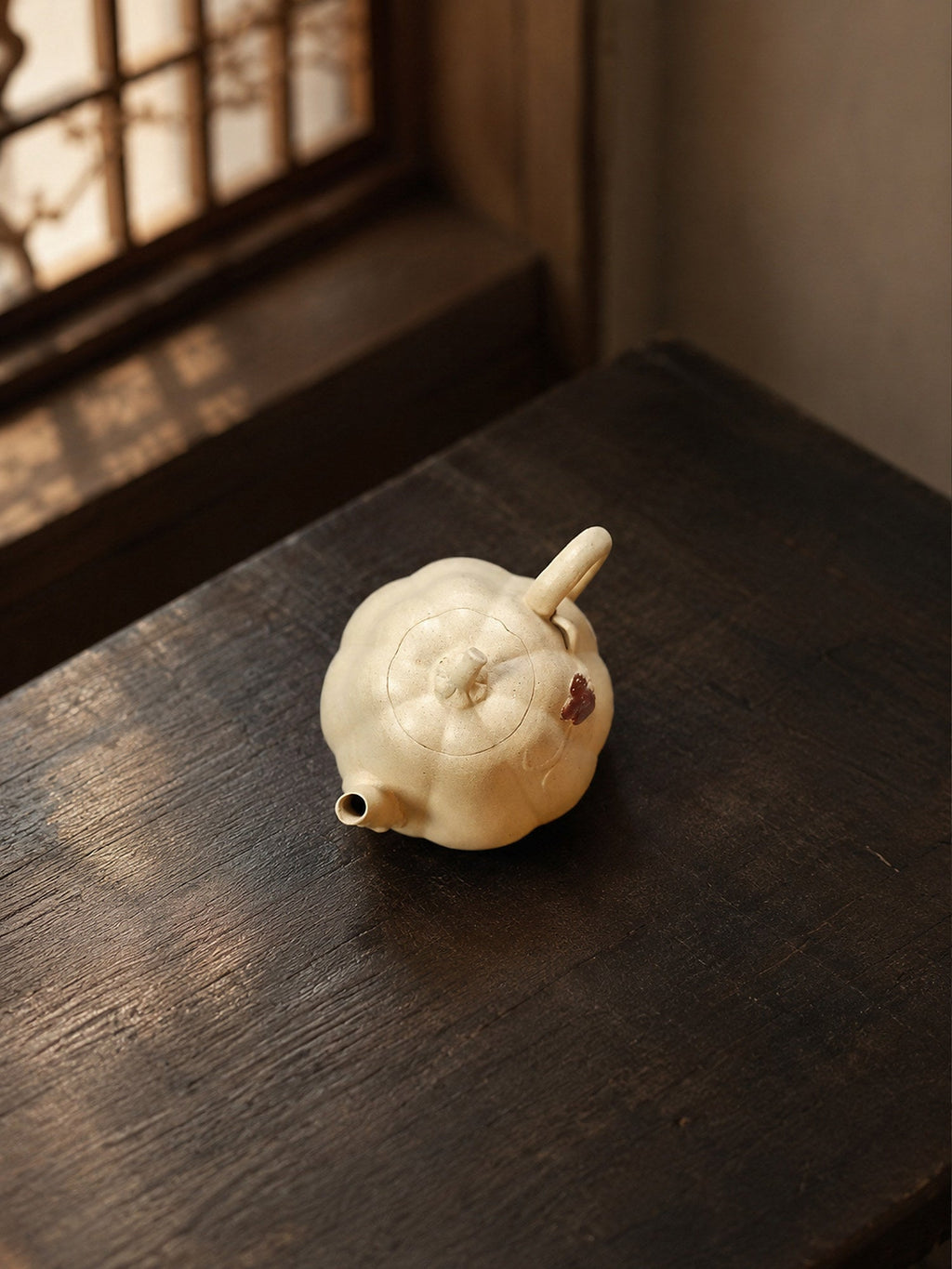 Handmade Pumpkin Form Yixing Zisha Teapot – Duanni Clay, 100ml