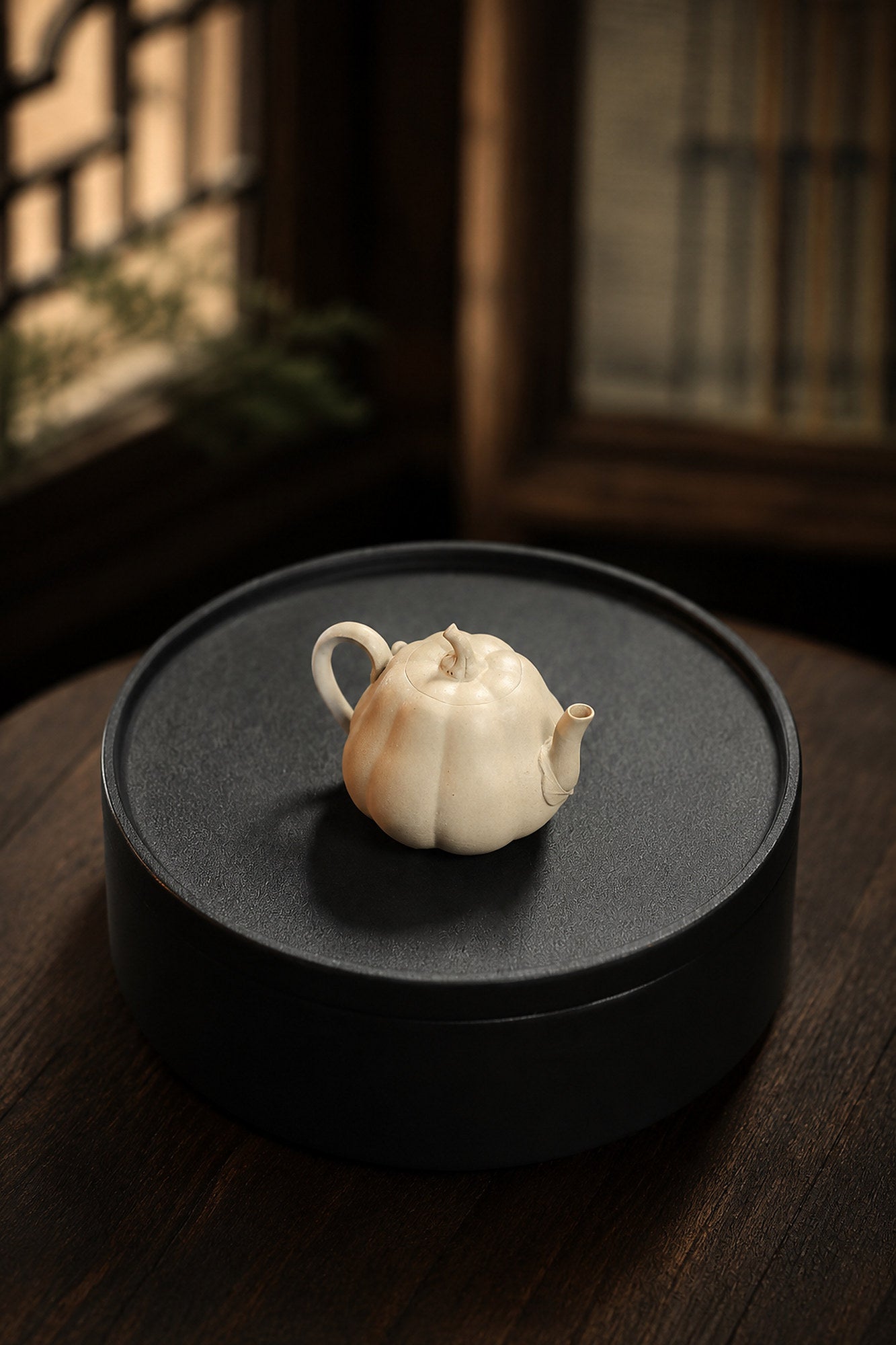 Handmade Pumpkin Form Yixing Zisha Teapot – Duanni Clay, 100ml