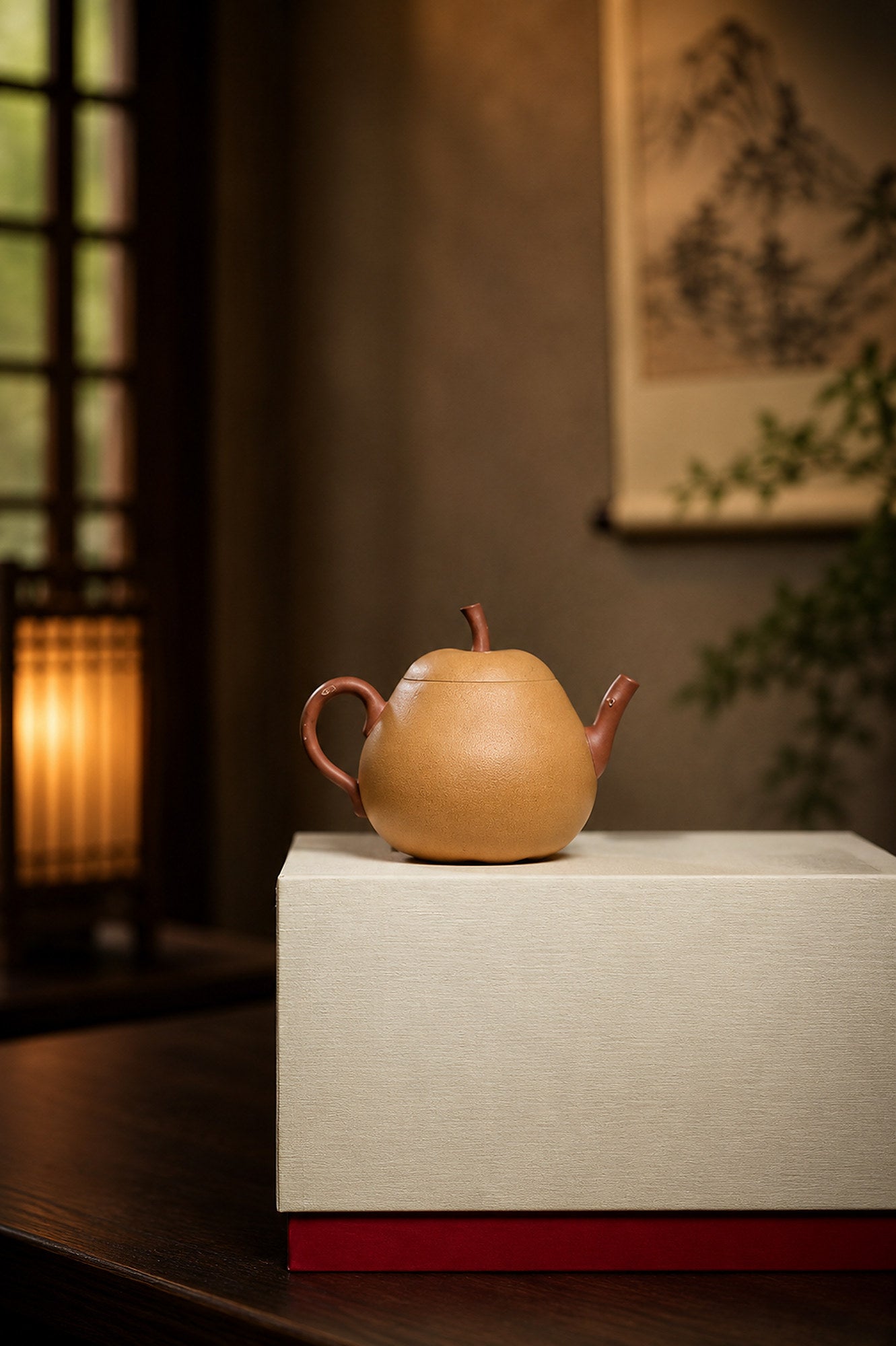 Handmade Sculptural Form Yixing Zisha Teapot – Duanni Clay, 160ml