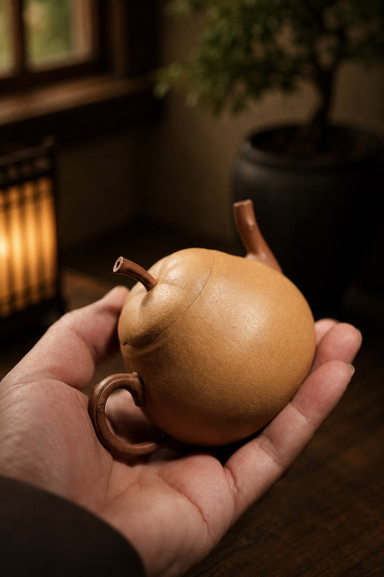 Handmade Sculptural Form Yixing Zisha Teapot – Duanni Clay, 160ml