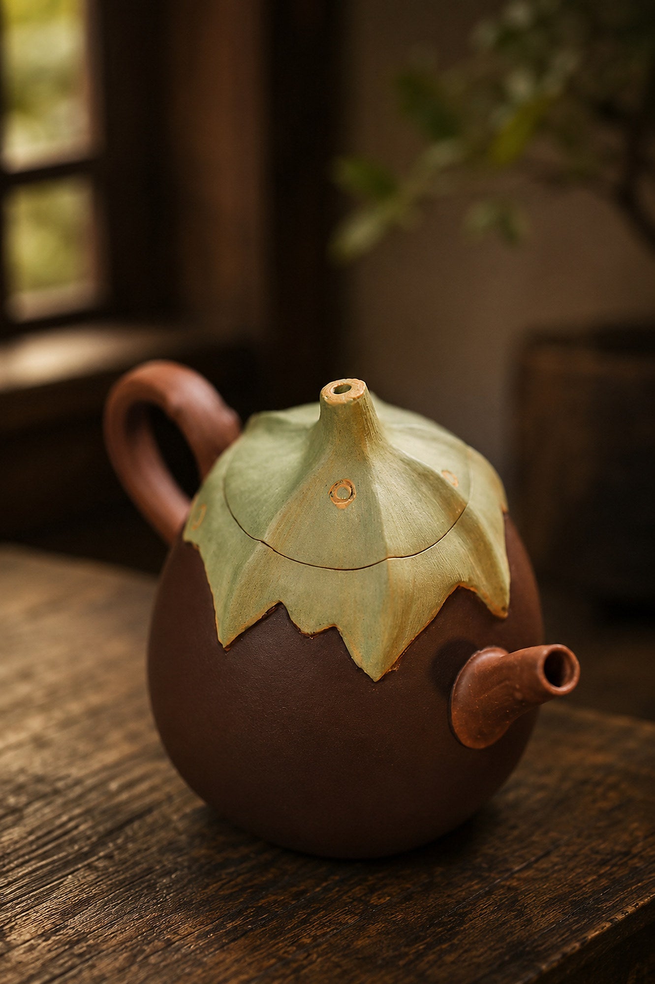 Handmade Sculptural Form Yixing Zisha Teapot – Duanni Clay, 150ml – No. 301