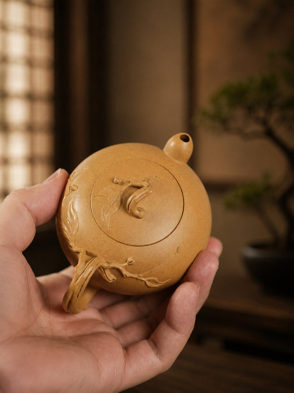 Sculptural Form Yixing Zisha Teapot – Duanni Clay, 100ml