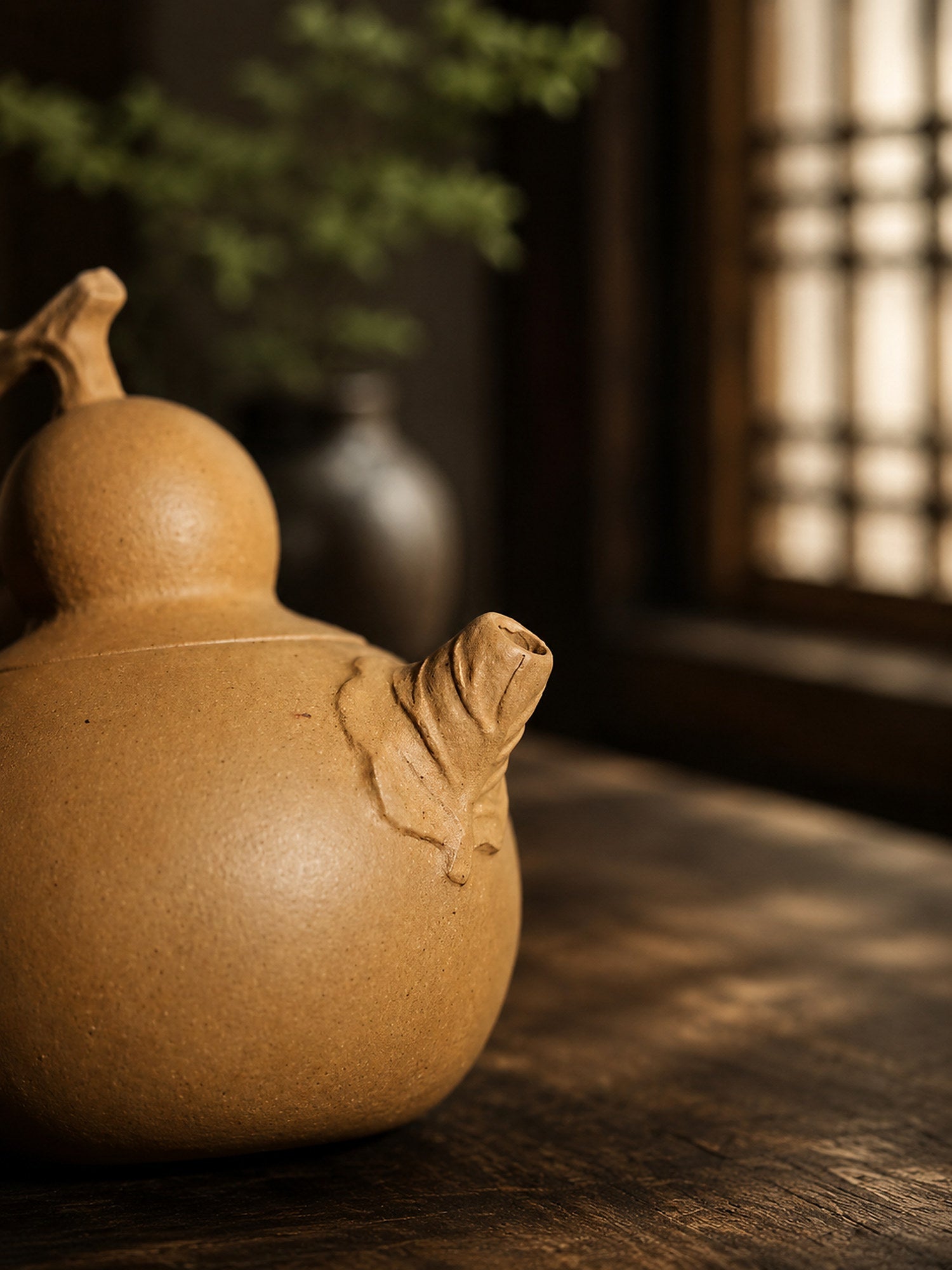 Handmade Gourd Form Yixing Zisha Teapot – Duanni Clay, 130ml