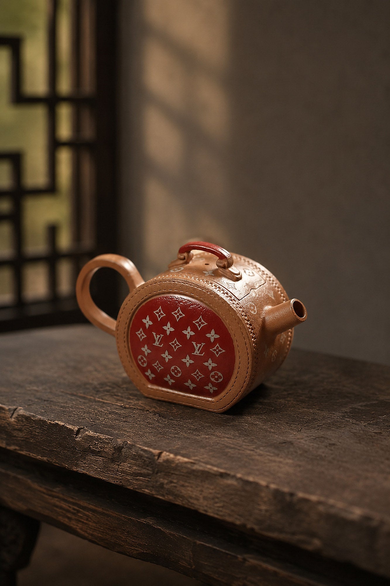 Handmade Sculptural Form Yixing Zisha Teapot – Duanni Clay, 150ml – No. 321