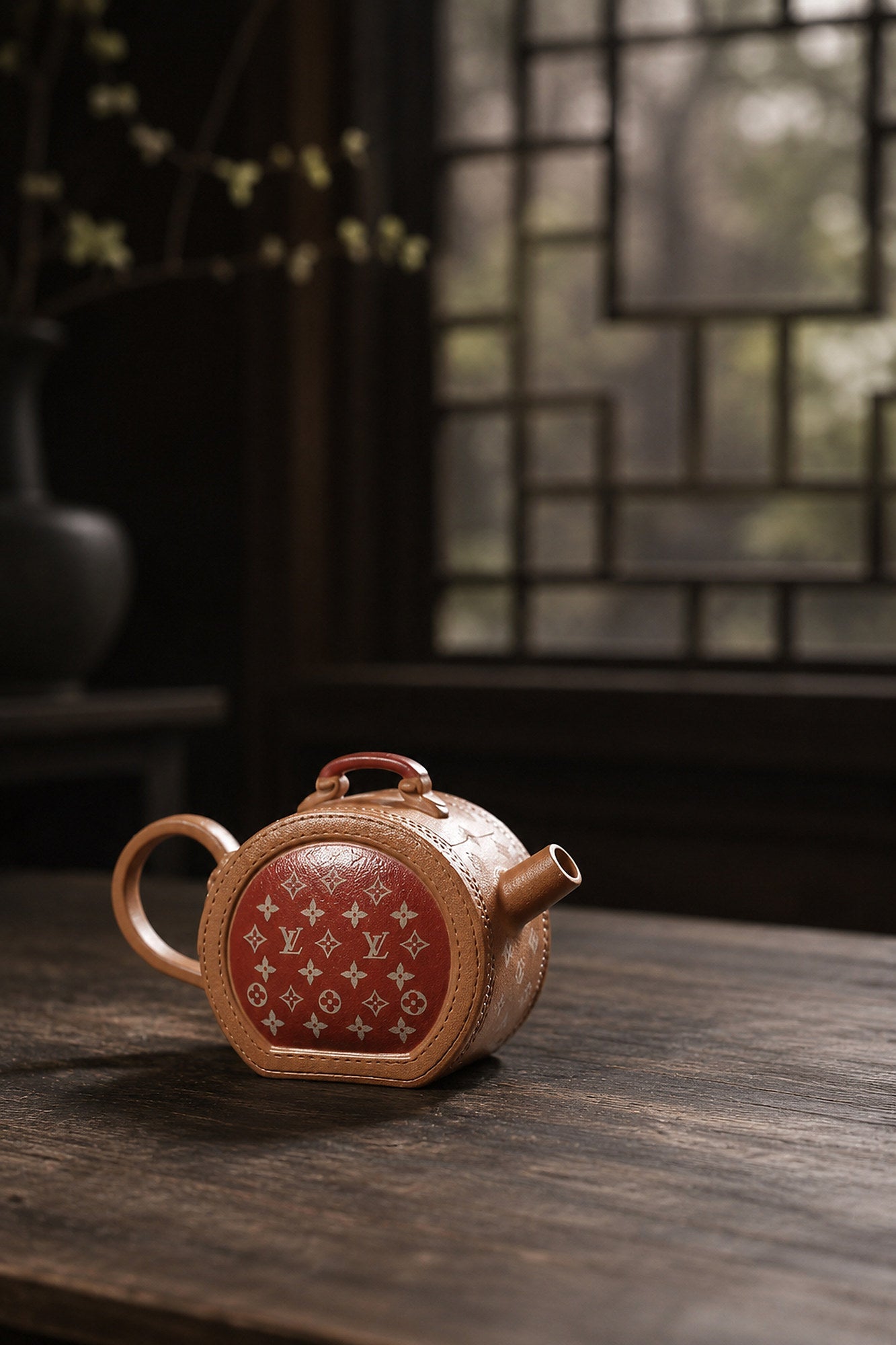 Handmade Sculptural Form Yixing Zisha Teapot – Duanni Clay, 150ml – No. 321