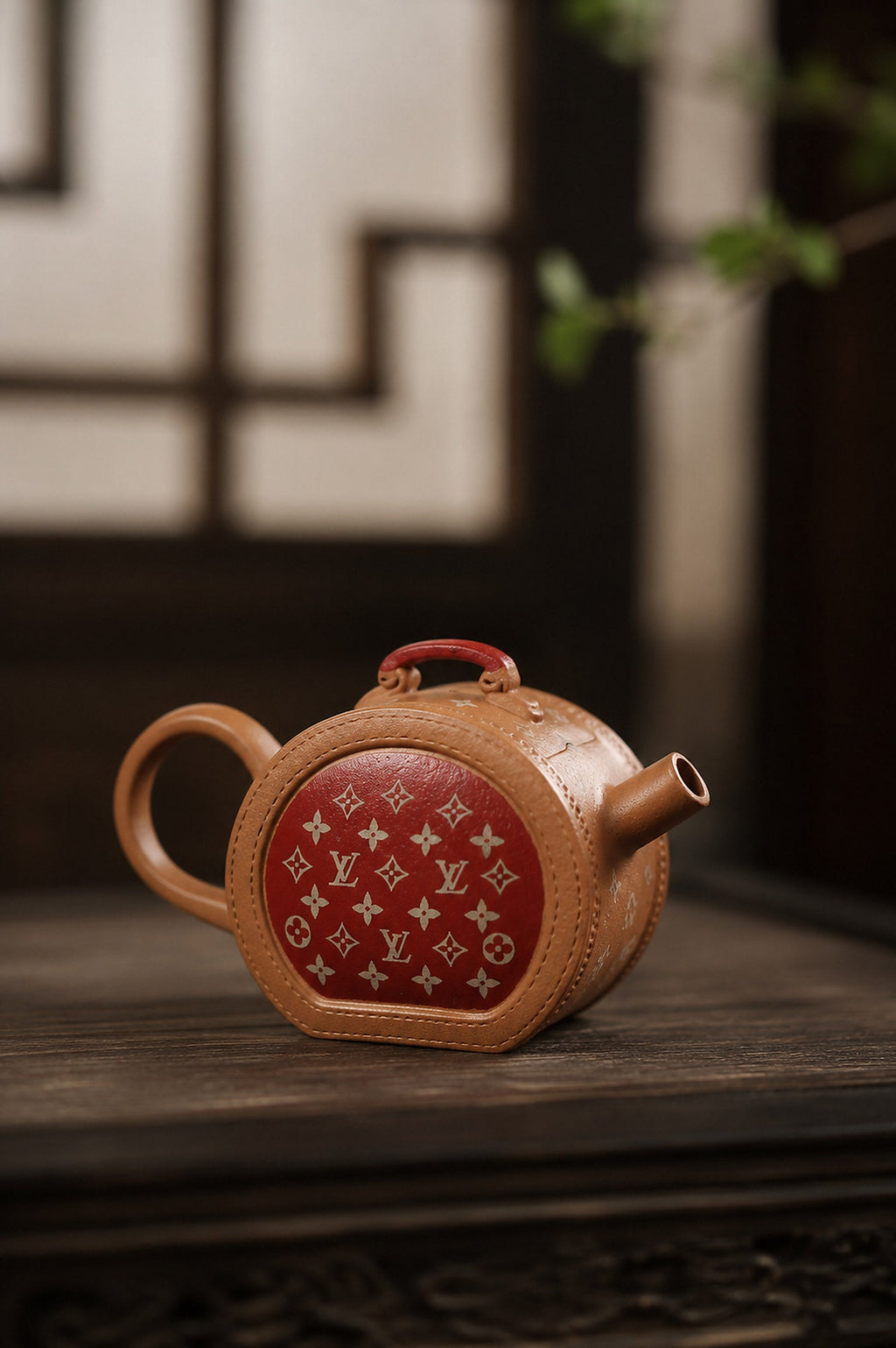 Handmade Sculptural Form Yixing Zisha Teapot – Duanni Clay, 150ml – No. 321