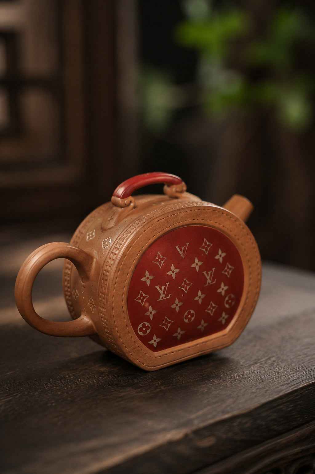 Handmade Sculptural Form Yixing Zisha Teapot – Duanni Clay, 150ml – No. 321
