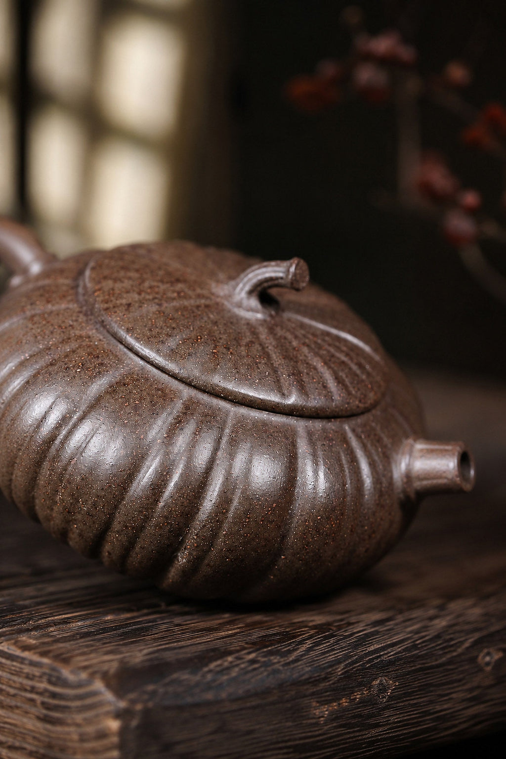 Pumpkin Form Yixing Zisha Teapot – Duanni Clay, 90ml