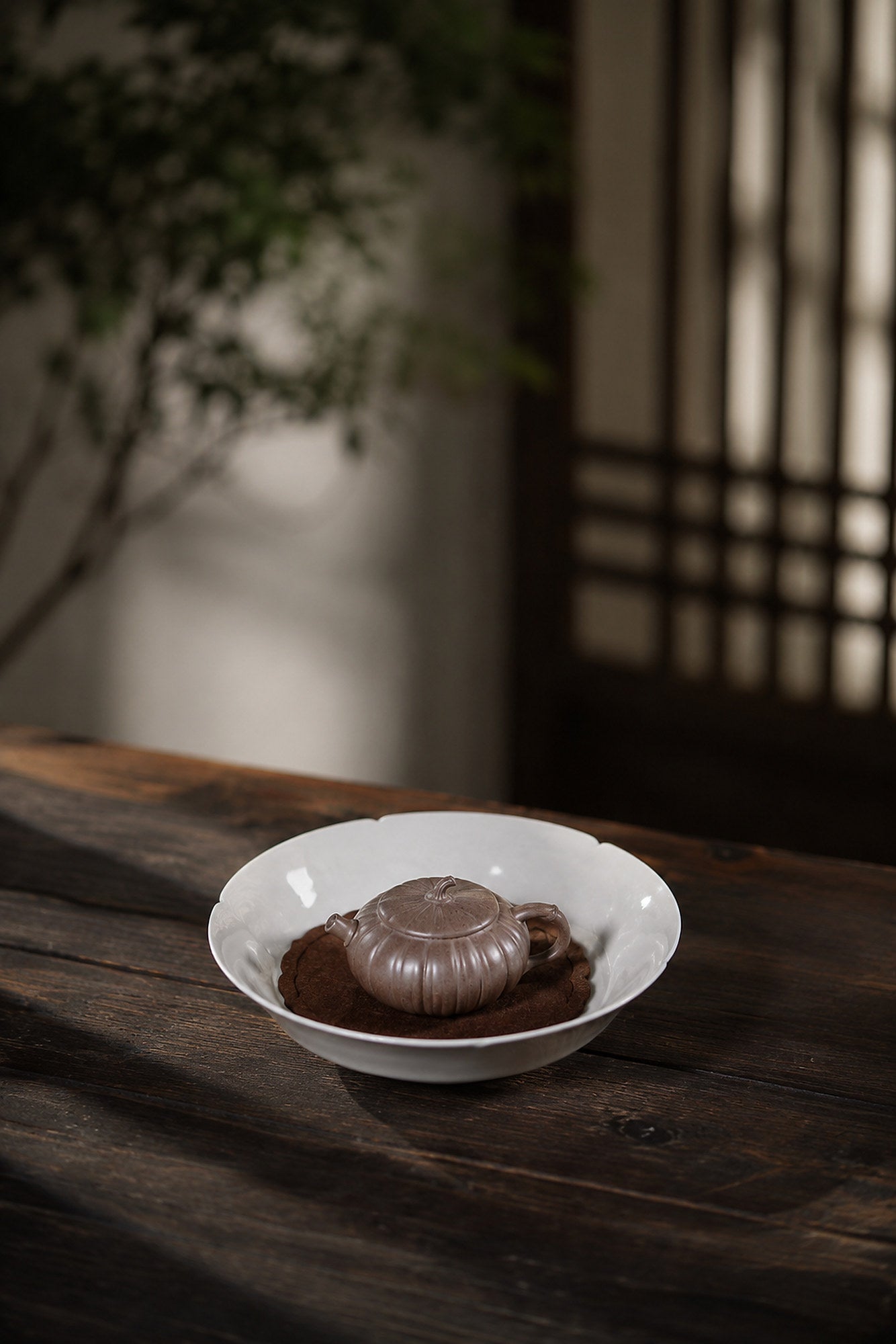 Pumpkin Form Yixing Zisha Teapot – Duanni Clay, 90ml