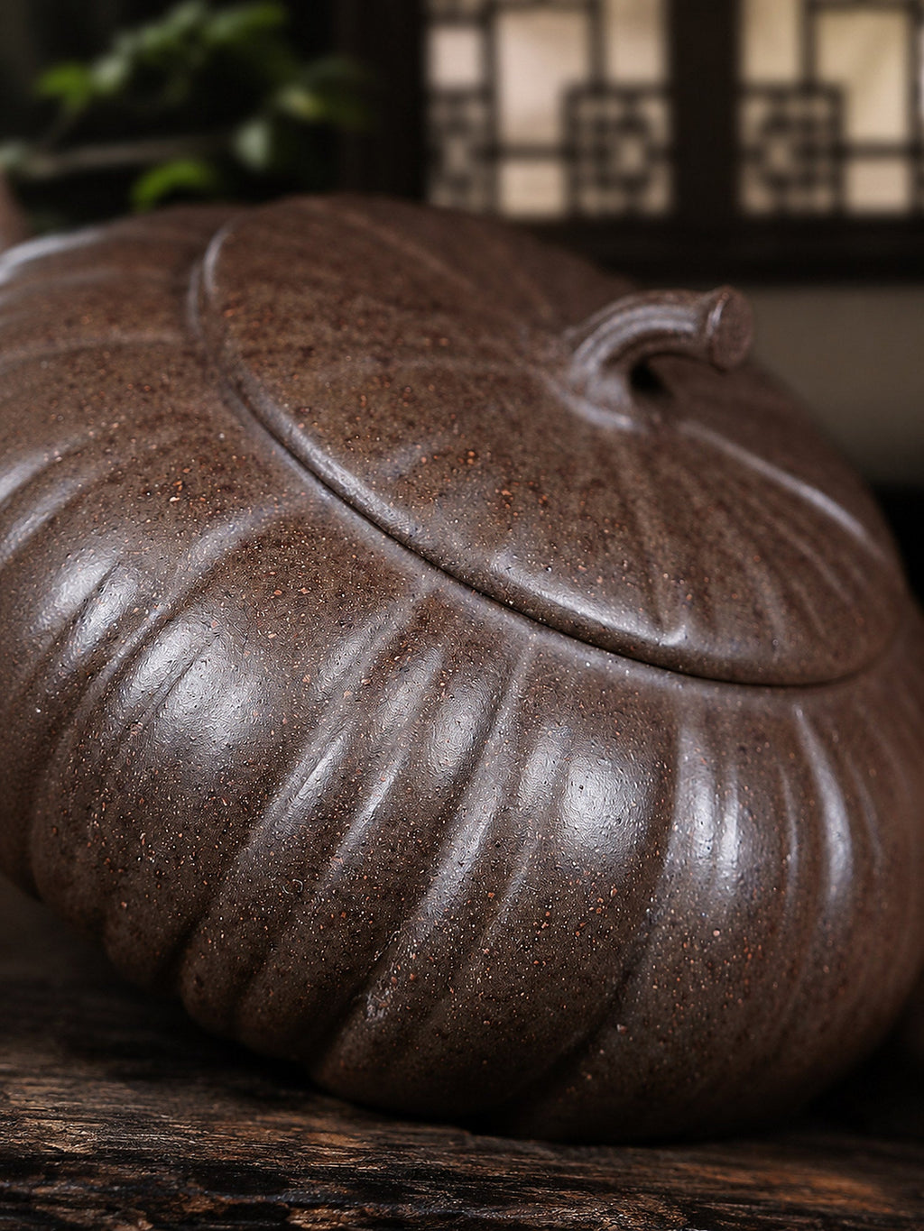 Pumpkin Form Yixing Zisha Teapot – Duanni Clay, 90ml