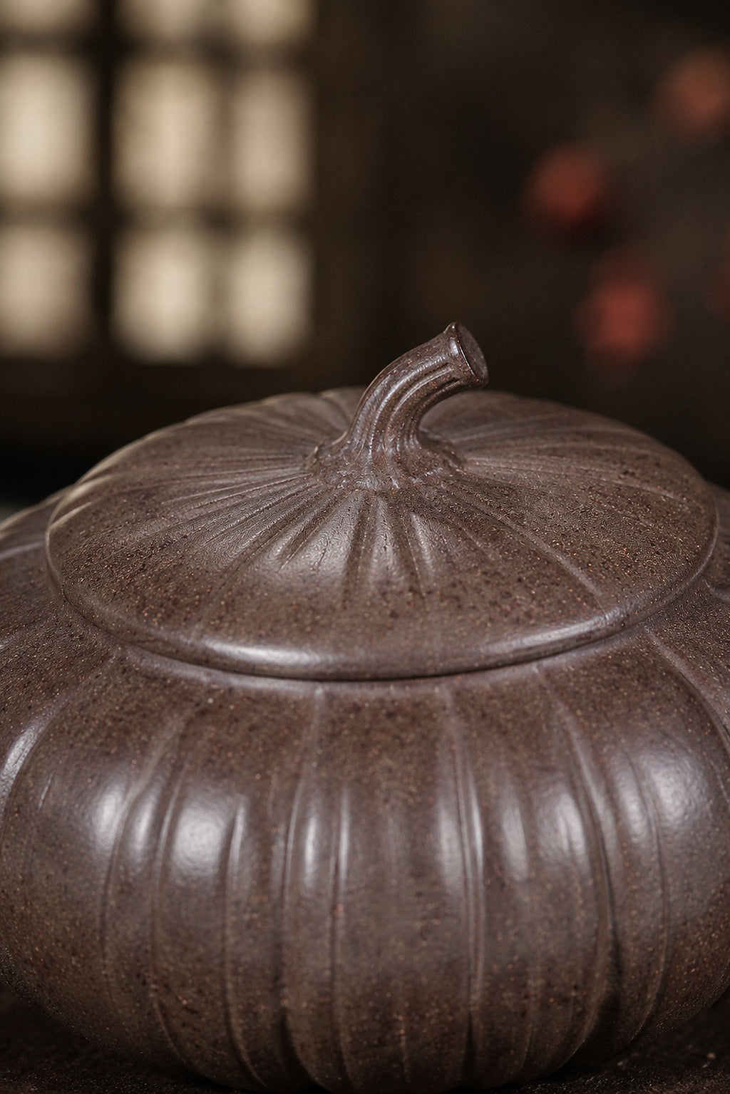Pumpkin Form Yixing Zisha Teapot – Duanni Clay, 90ml