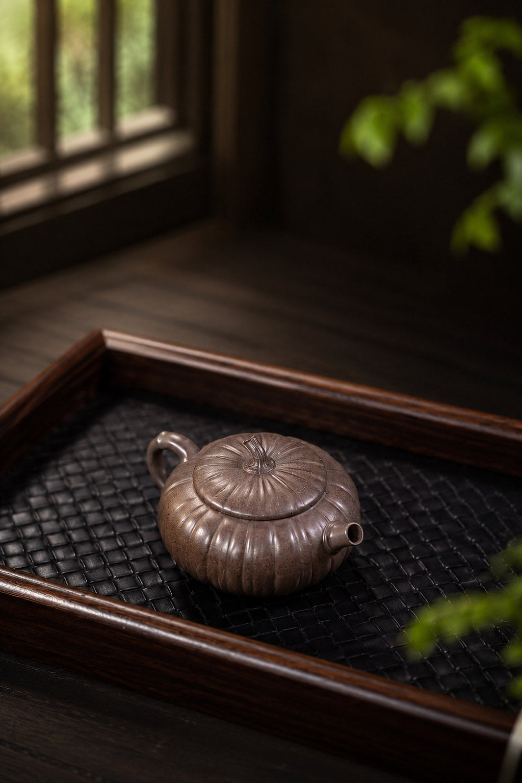Pumpkin Form Yixing Zisha Teapot – Duanni Clay, 90ml