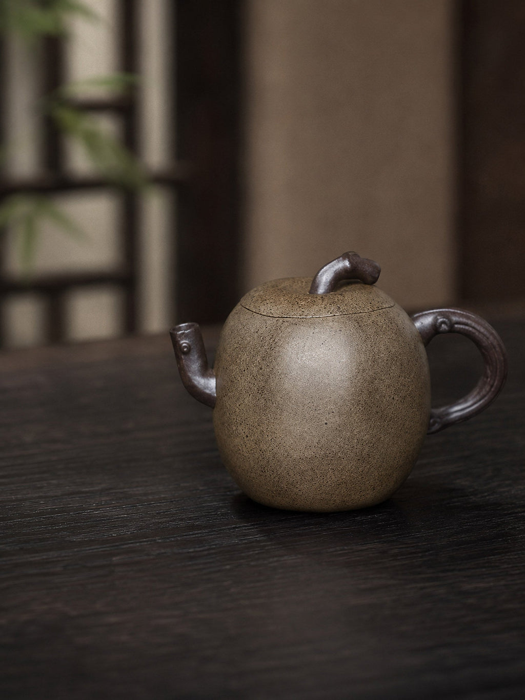 Sculptural Form Yixing Zisha Teapot – Duanni Clay, 80ml